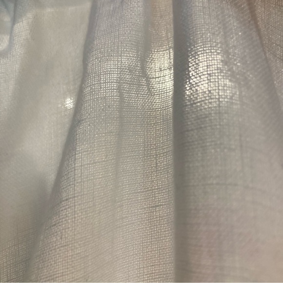 TALIA BENSON  Sz L Elastic Band Waist Wide Leg 100% Linen Flowy Palazzo Pants - Picture 4 of 5